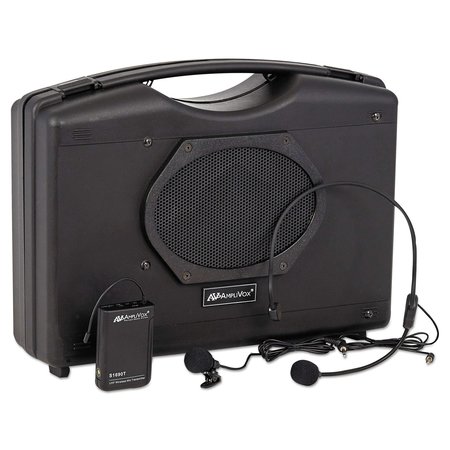 AMPLIVOX SOUND SYSTEMS Bluetooth Audio Portable Buddy with Wireless Handsfree Mic, 50W, Black SW222A